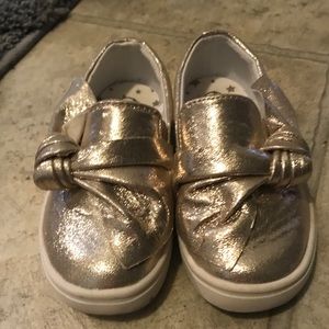 Cat & Jack gold slip on shoes